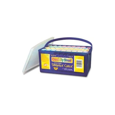 Chenille Kraft Chenille Kraft Creativity Street Sidewalk Chalk, Assorted Colors, 4"H x 1"Dia, 52 Pcs/Box 1752